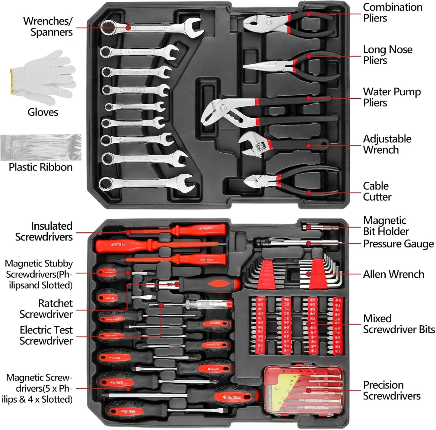 799pcs Tool Set Home Repair Tool kit with Trolley Case
