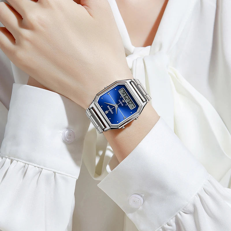 Luxury Women's Quartz Wristwatches Stainless Steel Waterproof Digital Watch For Women