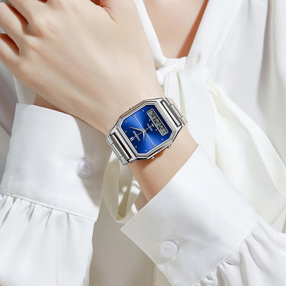 Luxury Women's Quartz Wristwatches Stainless Steel Waterproof Digital Watch For Women