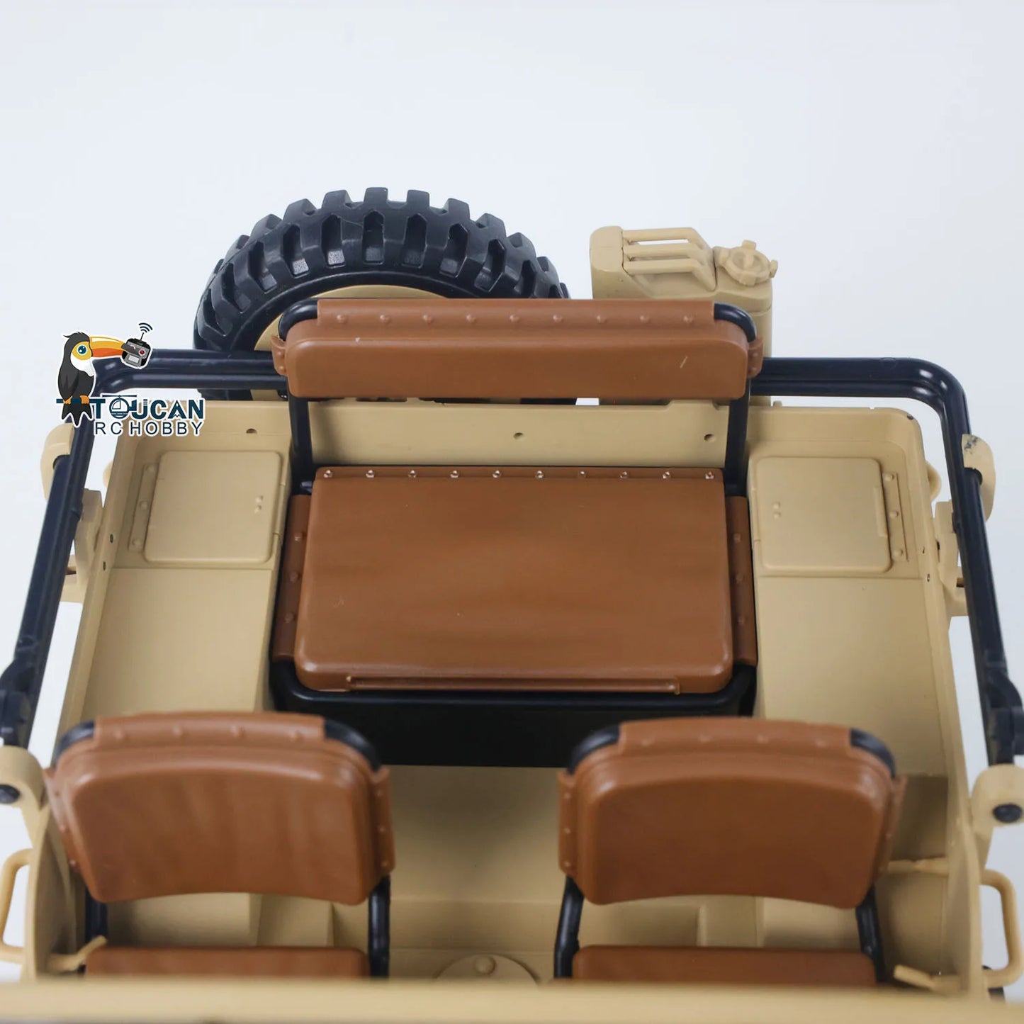 Remote Control Military Car 1/14 scale, 2.4GHZ Open-top Off Road 4WD Combat Model