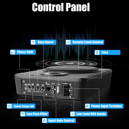 12V 8" Active Car Subwoofer