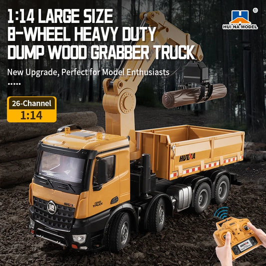 Remote Control Grab Wood Dump Truck 26-Channel 1:14 Scale Semi-Alloy Remote Control Vehicle