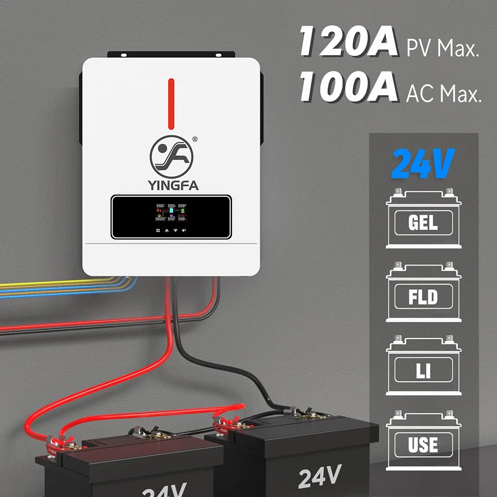 Local Warehouse Items MPPT Solar Power Inverter Hybrid Pure Sine Wave Inverter 3.6kW 24V 110V Invertor Off Grid Solar System