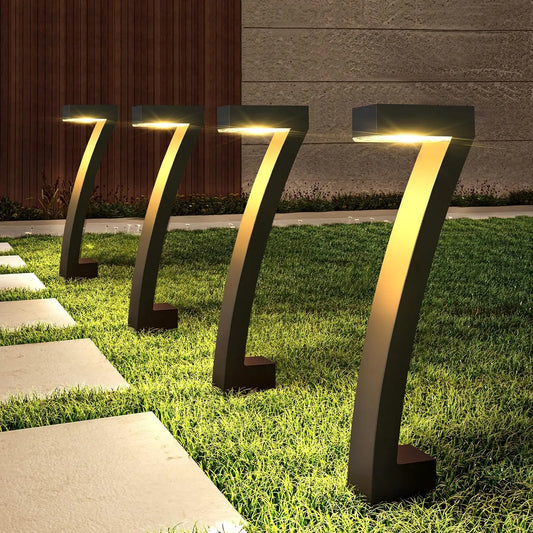 6 Pack Bright Solar Outdoor Lights Auto On/Off for Outside Landscape, Path, or Yard
