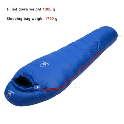 Very Warm White Goose Down Filled Adult Mummy Style Sleeping Bag