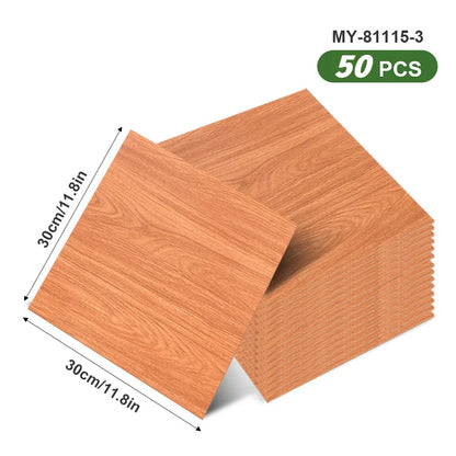 50pcs SXP Floor and Wall Tiles Peel and Stick 11.81x11.81in Self-Adhesive Applies to any Indoor Surface