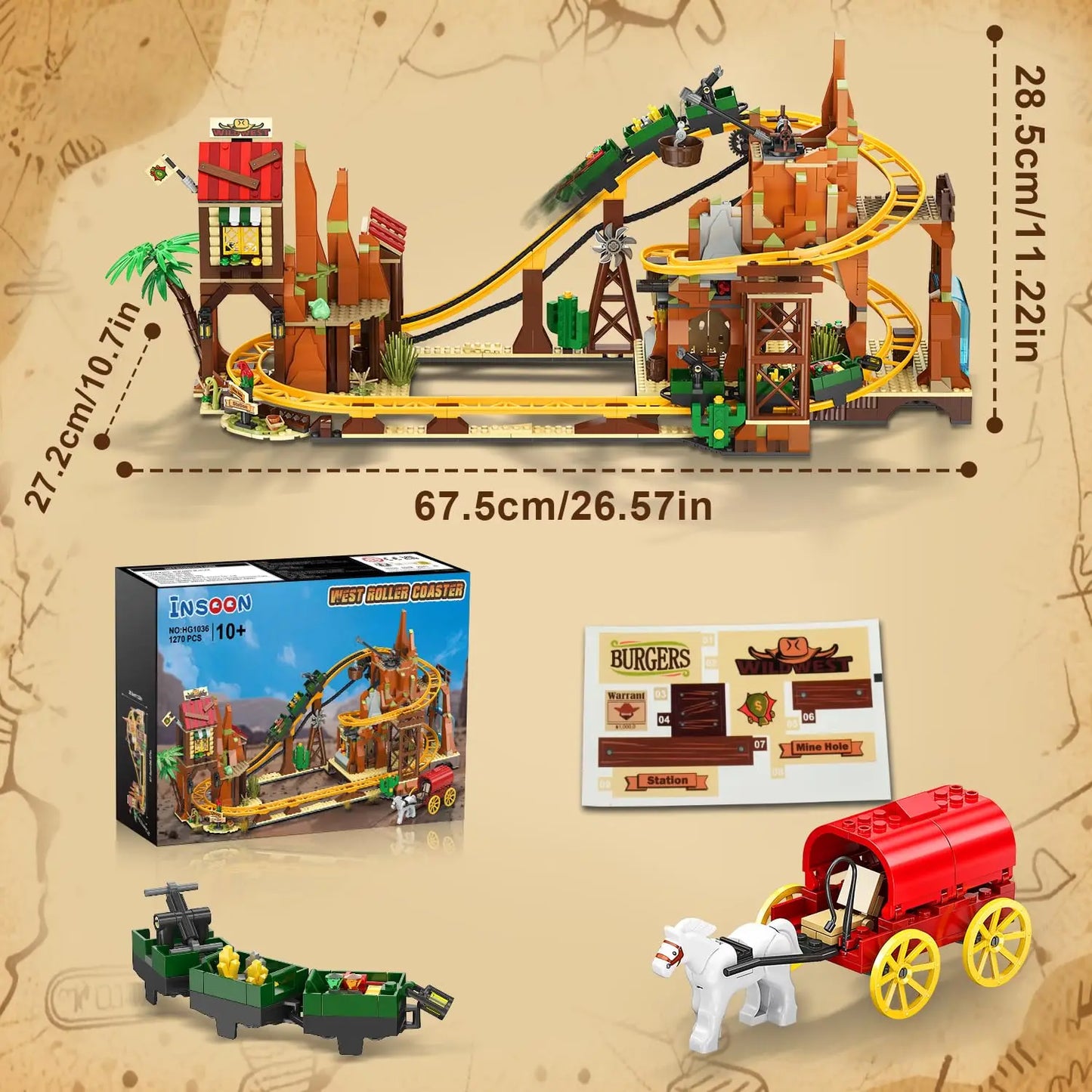 Western Roller Coaster Building Set