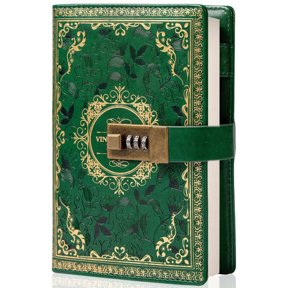 A5 Retro Digital Password Notebook Journal with Lock