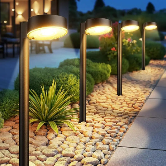8 Pack Solar Pathway Lights Outdoor, 12 LED Solar Lights Waterproof, for Yard Garden Walkway Driveway