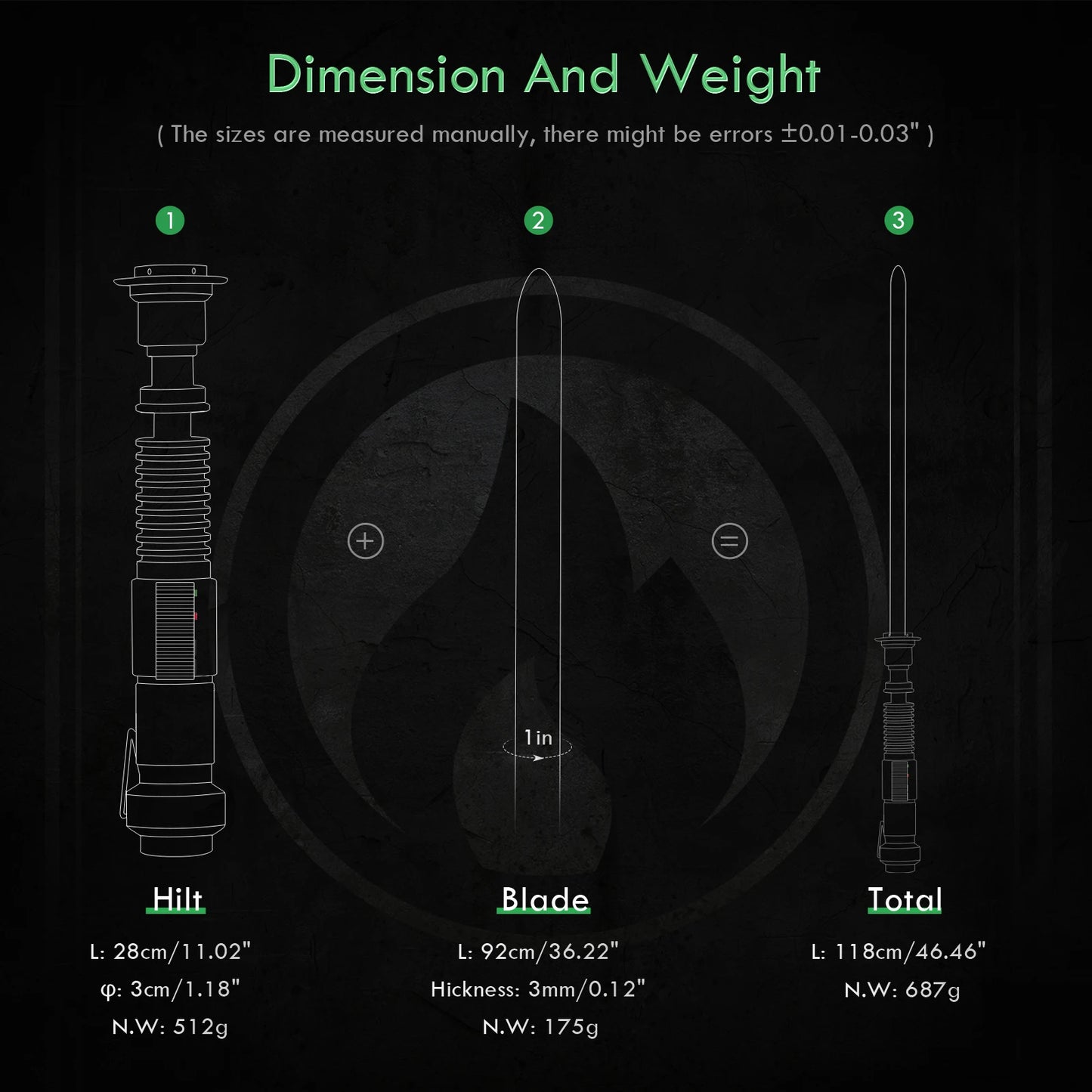 Luke Skywalker lightsaber replica