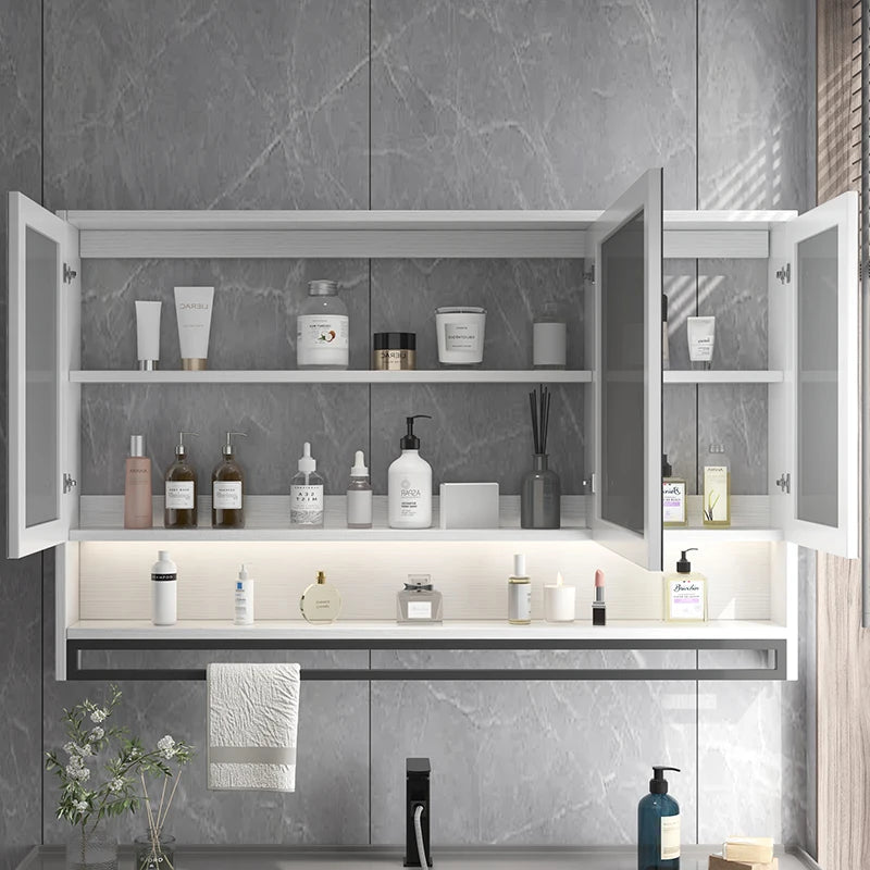 Bathroom Mirror LED Backlit Smart Anti Fog Touch Sensor Mirrored Cabinet