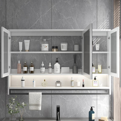 Bathroom Mirror LED Backlit Smart Anti Fog Touch Sensor Mirrored Cabinet