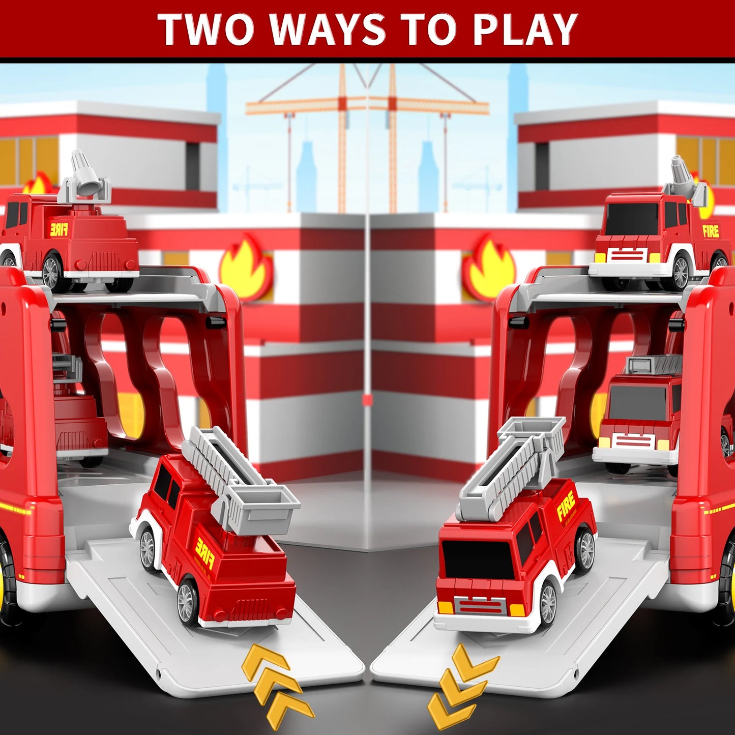 5 In 1 Fire Car Trucks Toddler Toys