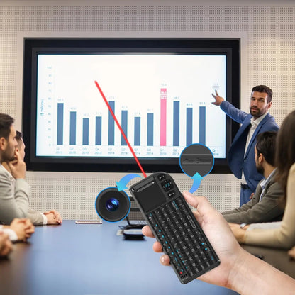 Mini Bluetooth Keyboard with Touchpad, Ultra-Thin Wireless Portable Keyboard for PC, Tablet, TV, Smartphone – Rechargeable