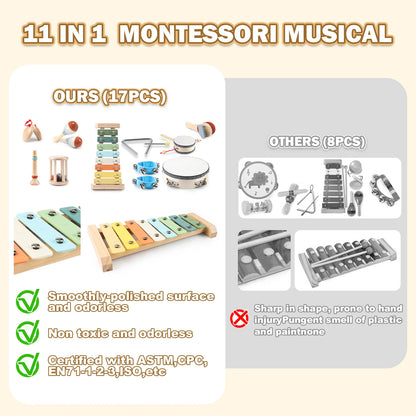 Musical Instruments Montessori Music for Baby 0-24 Months