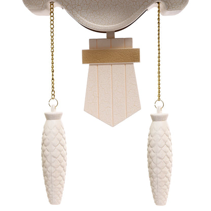 White Cuckoo Wall Clock Antique Battery Operated