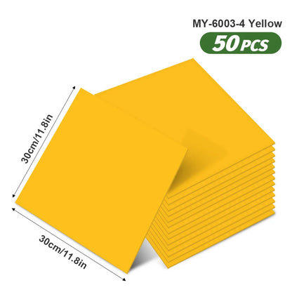 50pcs SXP Floor and Wall Tiles Peel and Stick 11.81x11.81in Self-Adhesive Applies to any Indoor Surface