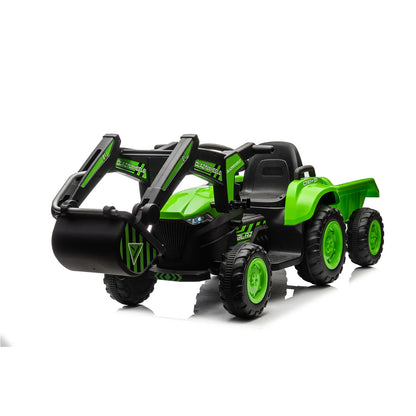 12V 3 in 1 Kids Ride On Excavator & Tractor with Detachable Trailer