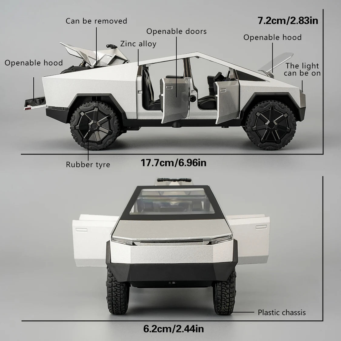 1:32 Scale Zinc Alloy Pickup Model With Sound and Lights