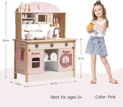 Wooden Play Kitchen Kids Kitchen Playset