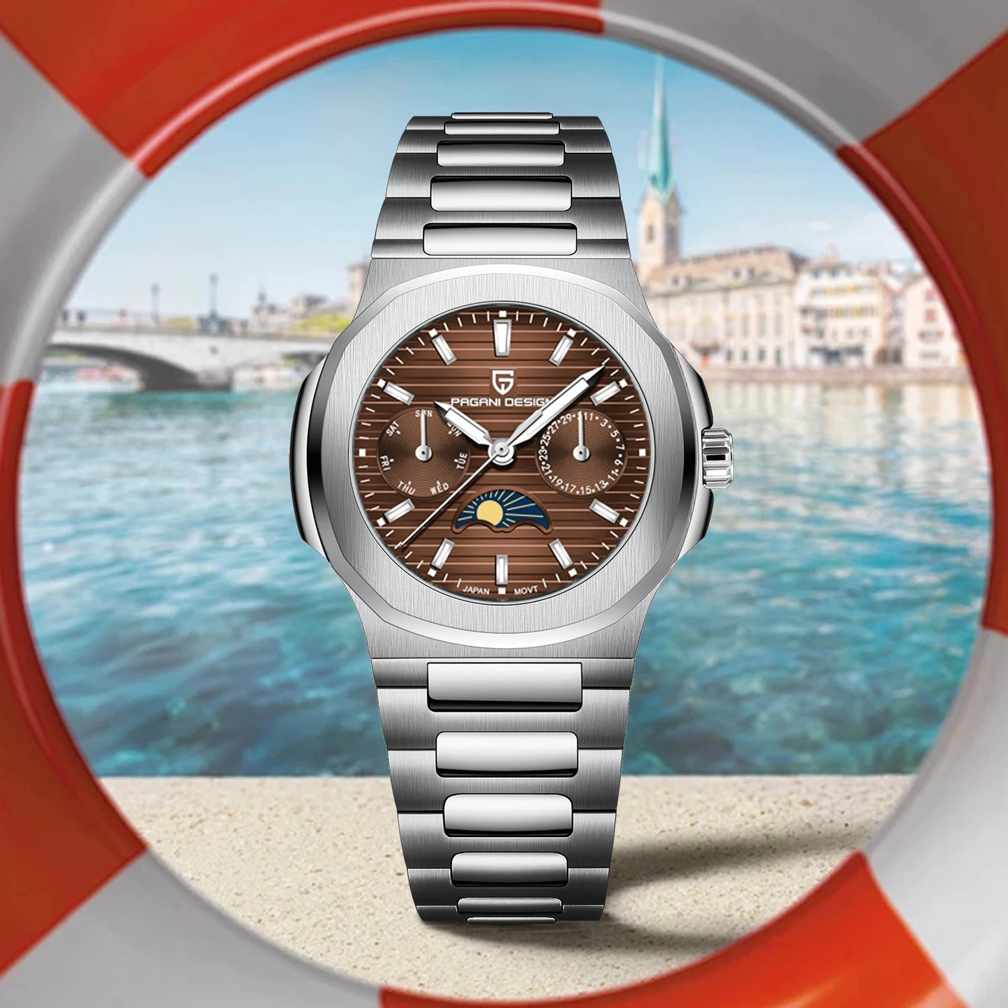 Women's Luxury Watch With Quartz Movement and Waterproof