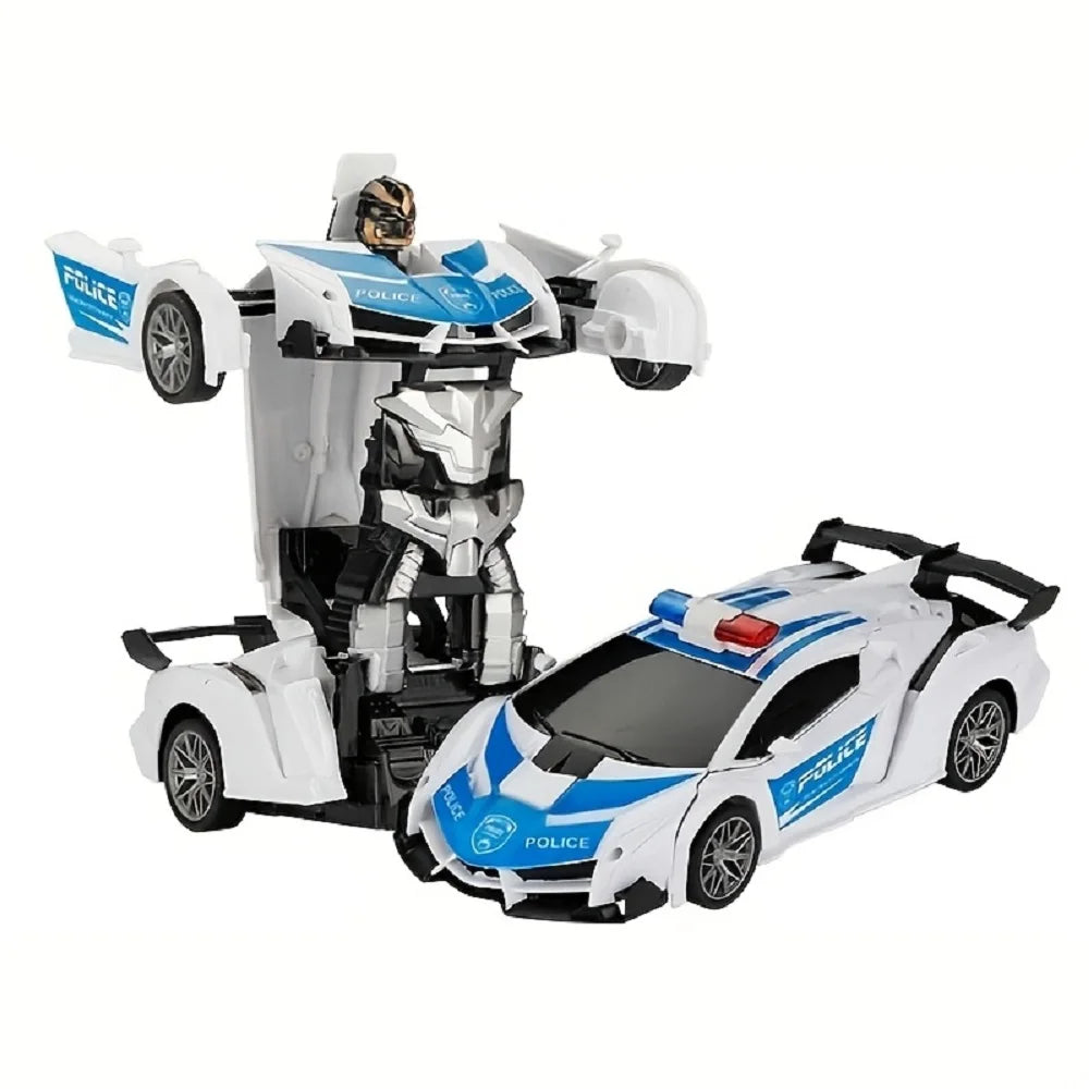 RC Transforming Remote Control Car 2.4GHz With Dual-Color Lights, Fast 360°Rotation, One-Click Deformation