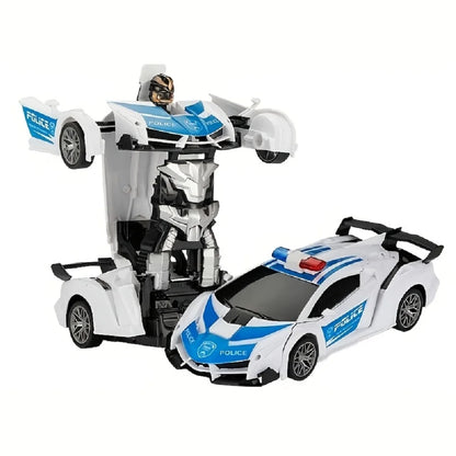 RC Transforming Remote Control Car 2.4GHz With Dual-Color Lights, Fast 360°Rotation, One-Click Deformation