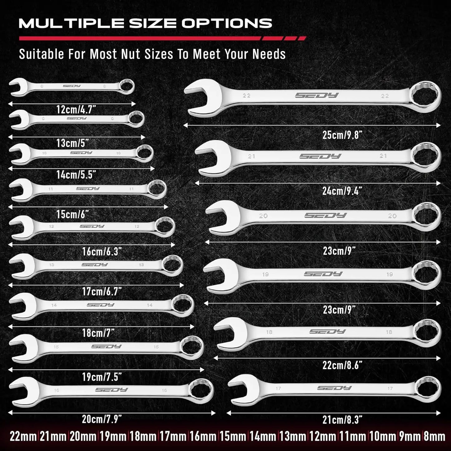 30-Piece Combination Wrench Set