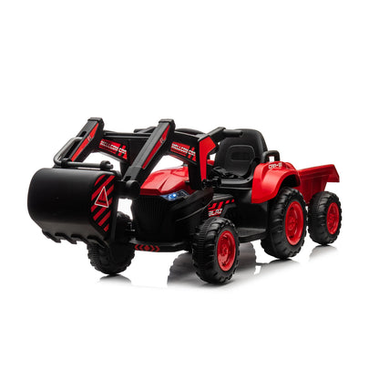 12V 3 in 1 Kids Ride On Excavator & Tractor with Detachable Trailer