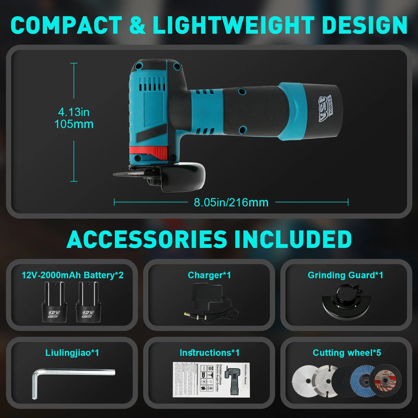 Angle Grinder Cordless Grinder/Polisher