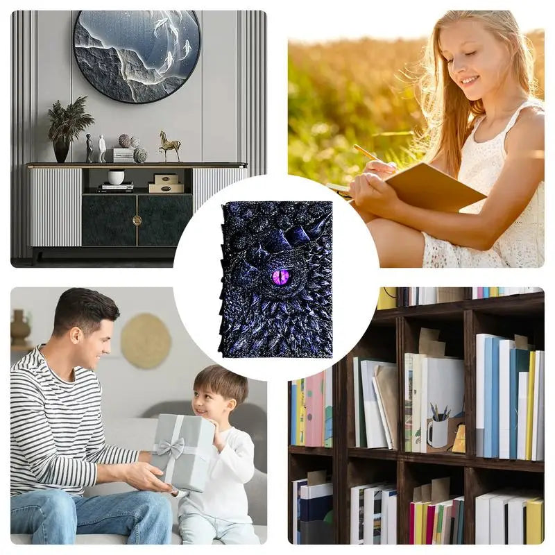 3D Dragon Eye Embossed Writing Journal For Dragon Lovers