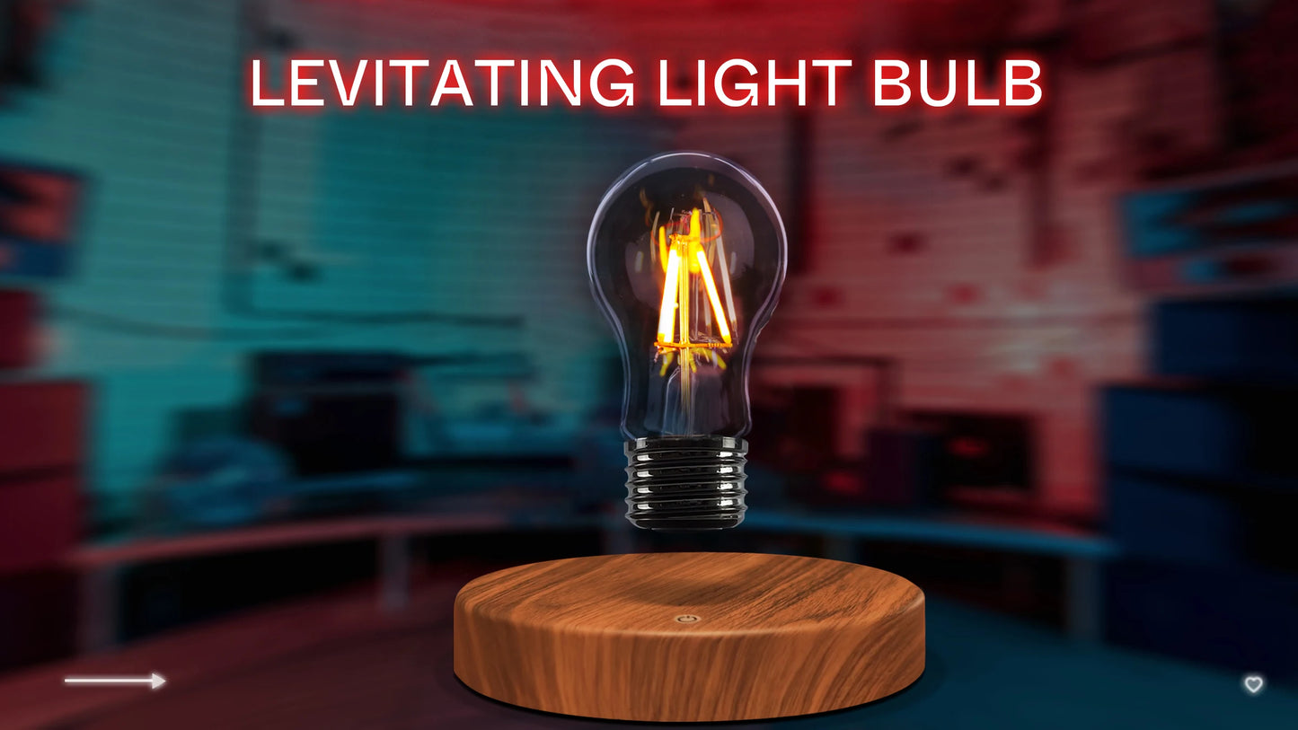 Levitating Magnetic Floating Bulb Desk Lamp With Automatic Rotating Light