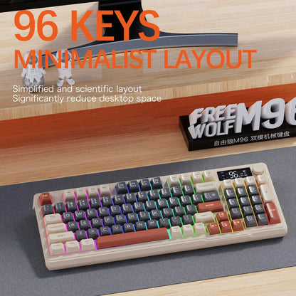 Wireless Keyboard Bluetooth Dual-Mode Connection, Multi-Device Linking, Ergonomic