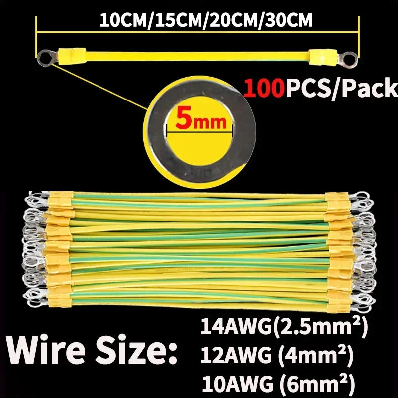 100Pcs Solar Photovoltaic Grounding Wire Terminals