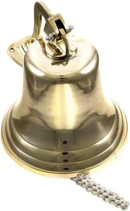 Large 11 Inch Polished Brass Nautical Ship Bell for Decoration