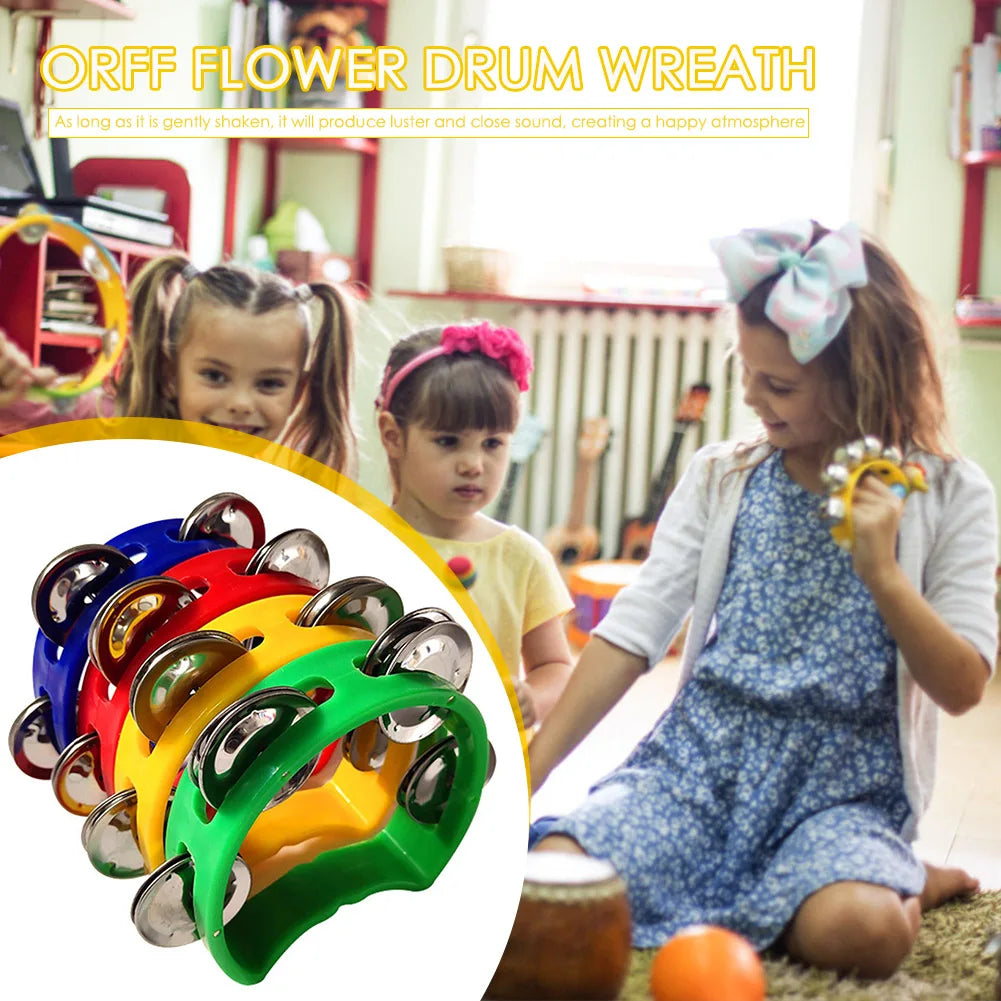 4pcs Tambourine Jingles Hand Rattle