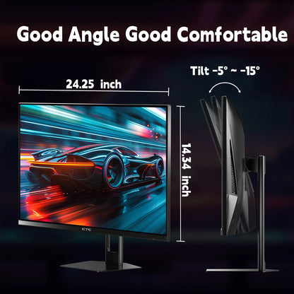 27 inch Gaming Monitor 180hz 1ms | Fast IPS Screen 1080p Monitor, 2 x HDMI 2.0 & 1 x DisplayPort 1.4 Support Freesync