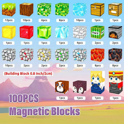 100PCS Magnetic Building Blocks