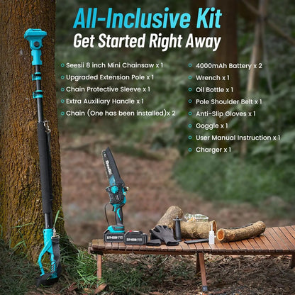2-IN-1, 8'' Brushless Pole Saw