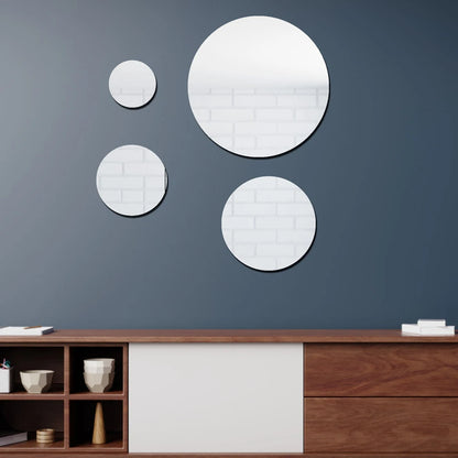 Decorative Small Circle Mirror Decals Self Adhesive Acrylic Mirror Stickers DIY for Home Art Room Bedroom