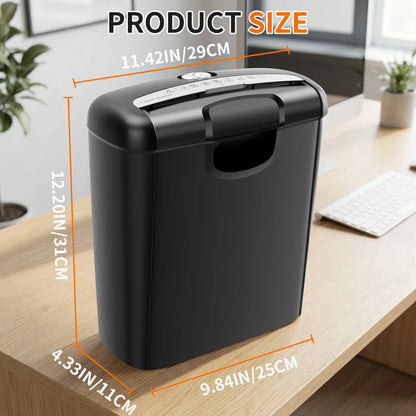 6-Sheet Cross Cut Paper Shredder with 2.64-Gallon Wastebasket