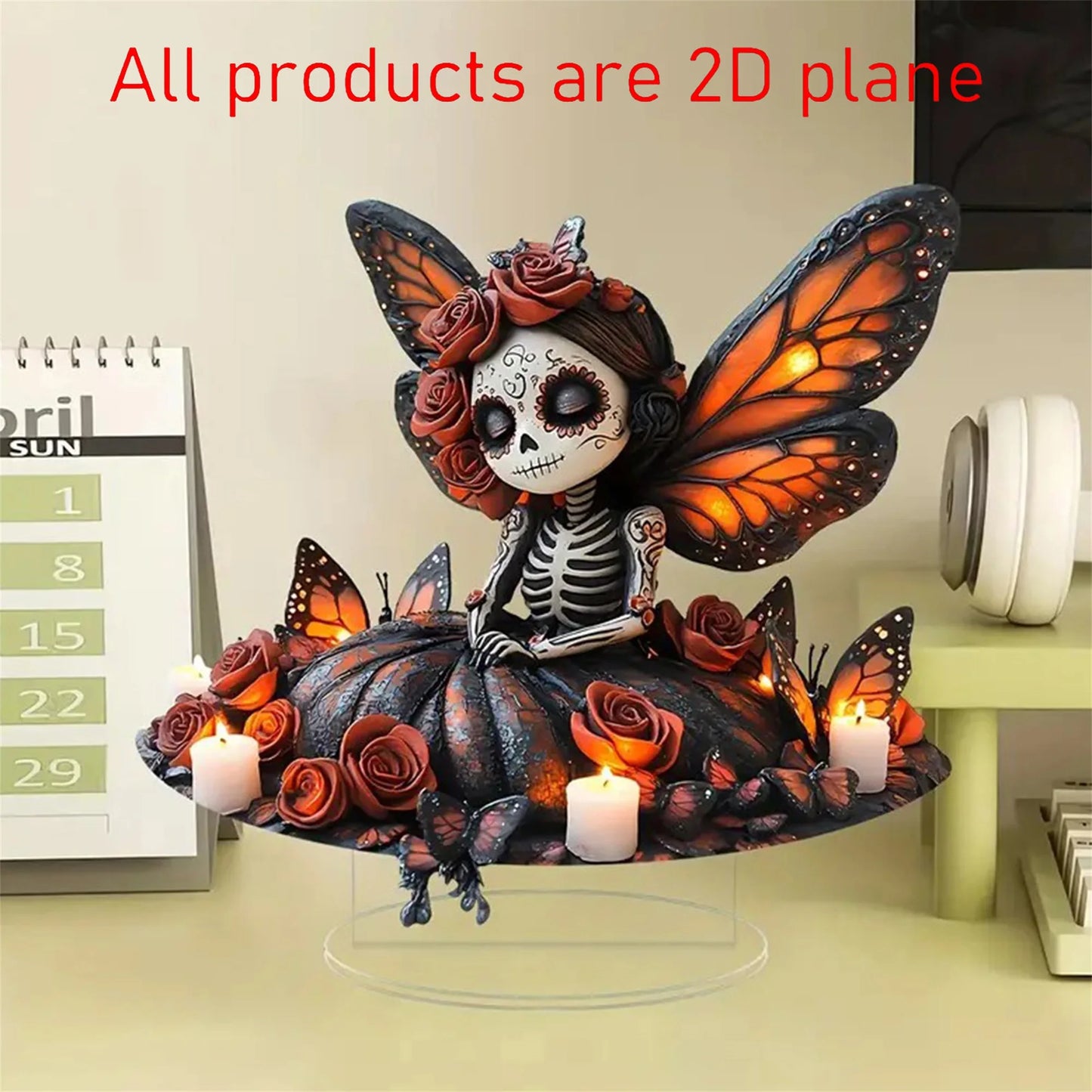 Gothic Halloween Day of the Dead Skeleton Girl Figurine