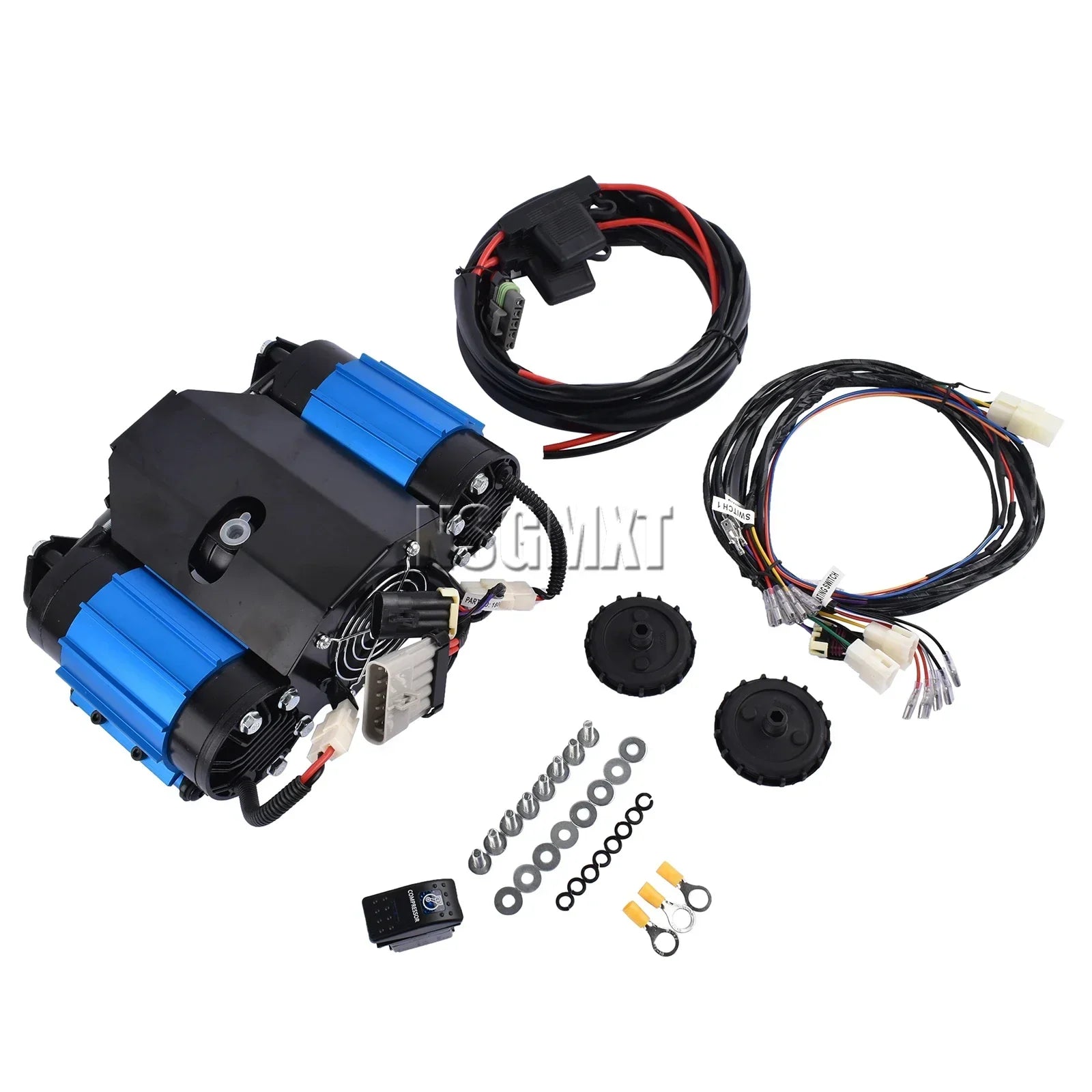 Twin Air Compressor for On Vehicle Mounting