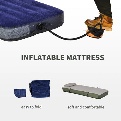 All in One Camping Tent-Cot Combo with Air Mattress, Pump and Sleeping Bag
