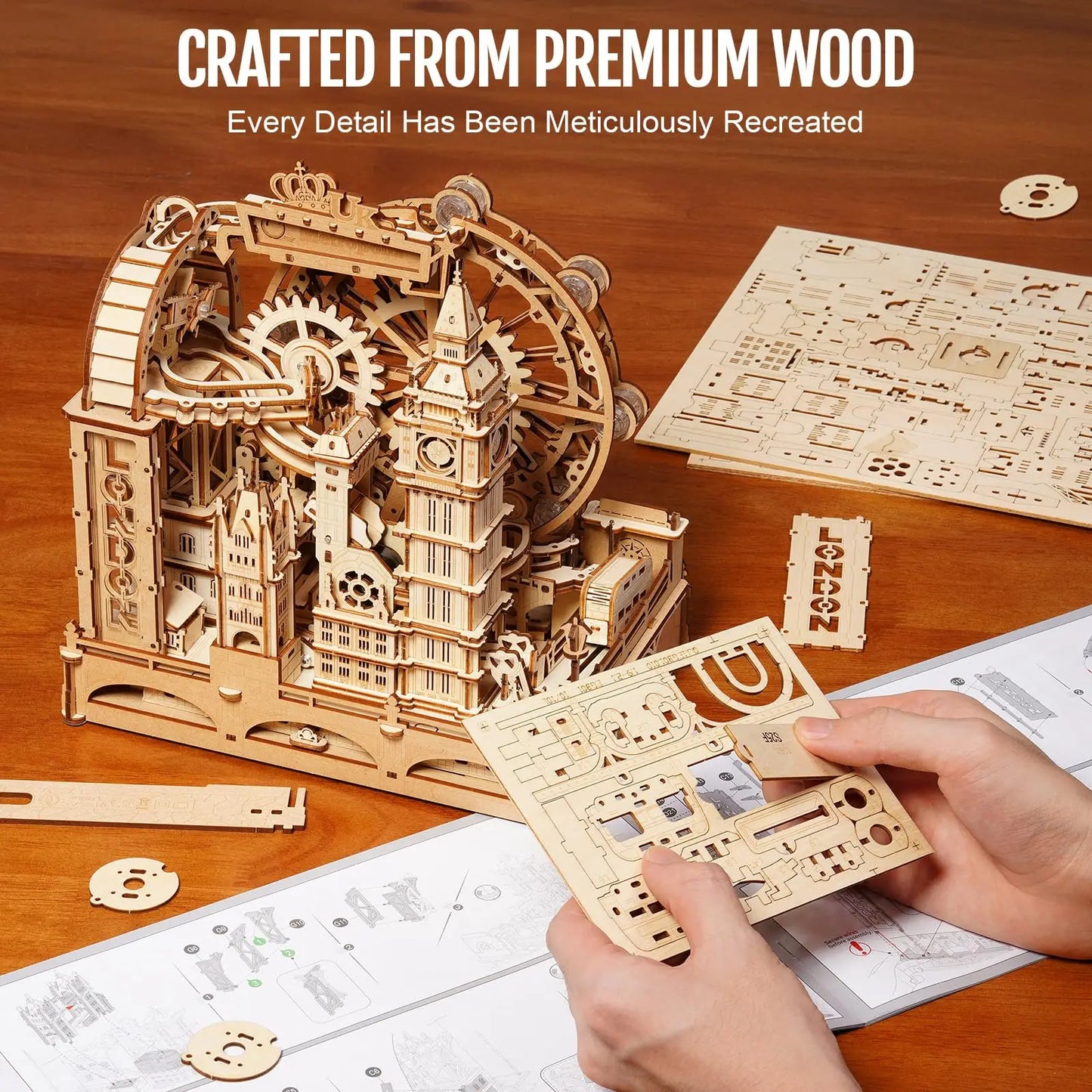 Travel London Marble Run Interactive 3D Wooden Puzzle