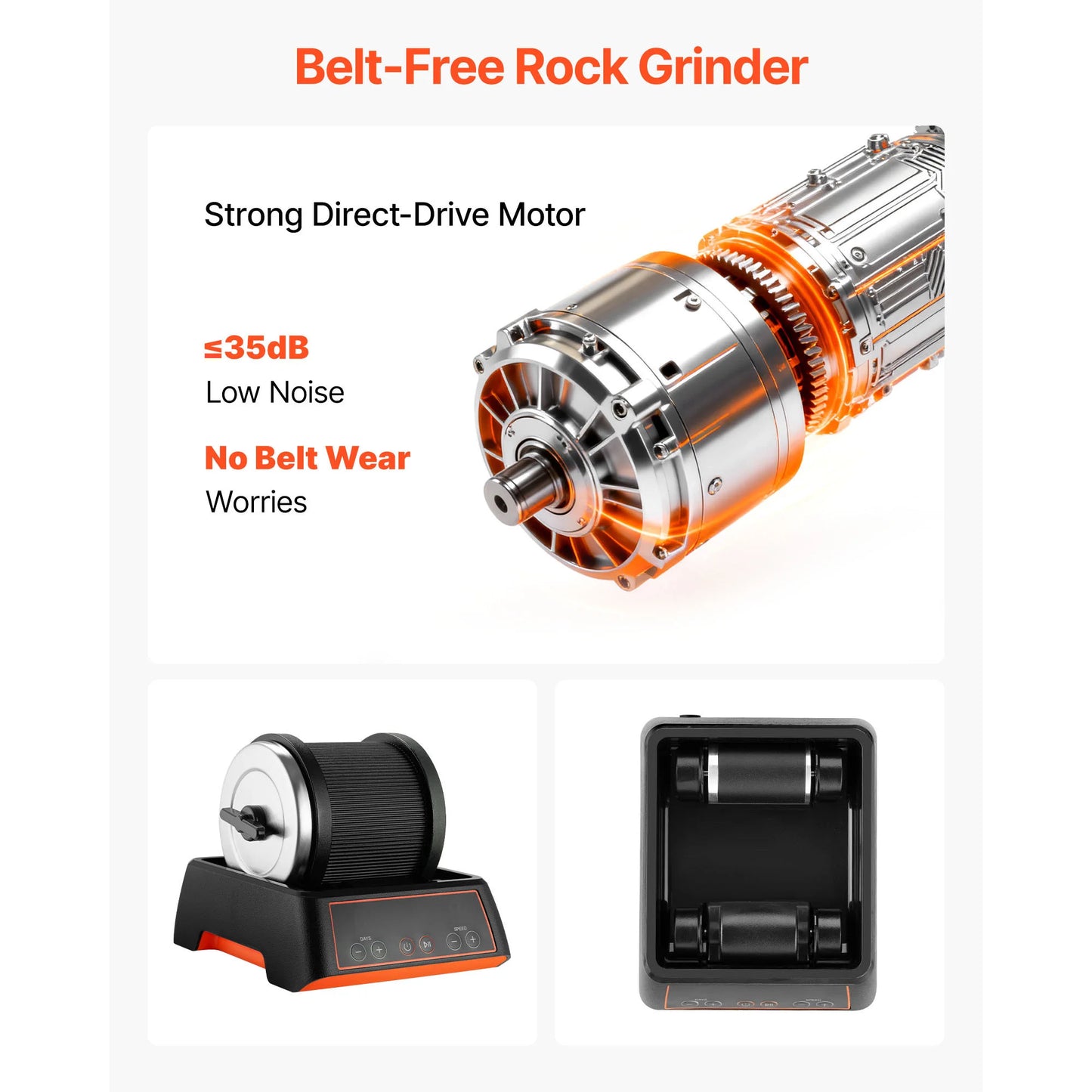 Rock Tumbler Polishing Kit With 4 Speeds