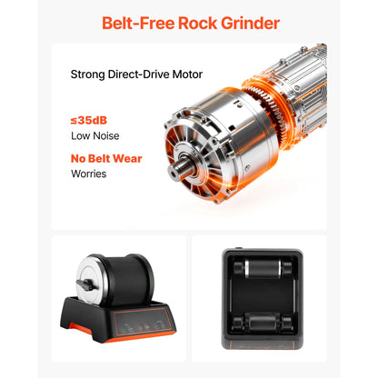Rock Tumbler Polishing Kit With 4 Speeds
