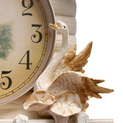 White Cuckoo Wall Clock Antique Battery Operated
