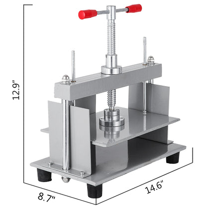 Manual Paper Press Machine 12x8.6 in for A4 Paper 10cm Thickness Steel Frame for Papermaking or Book Press
