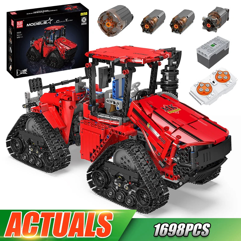 RC MOC-35270 Pneumatic Crawler Tractor Building Block Set by Mould King